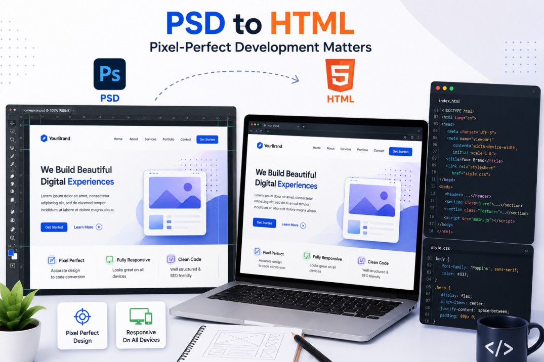 PSD to HTML Conversion: Why Pixel-Perfect Development Matters