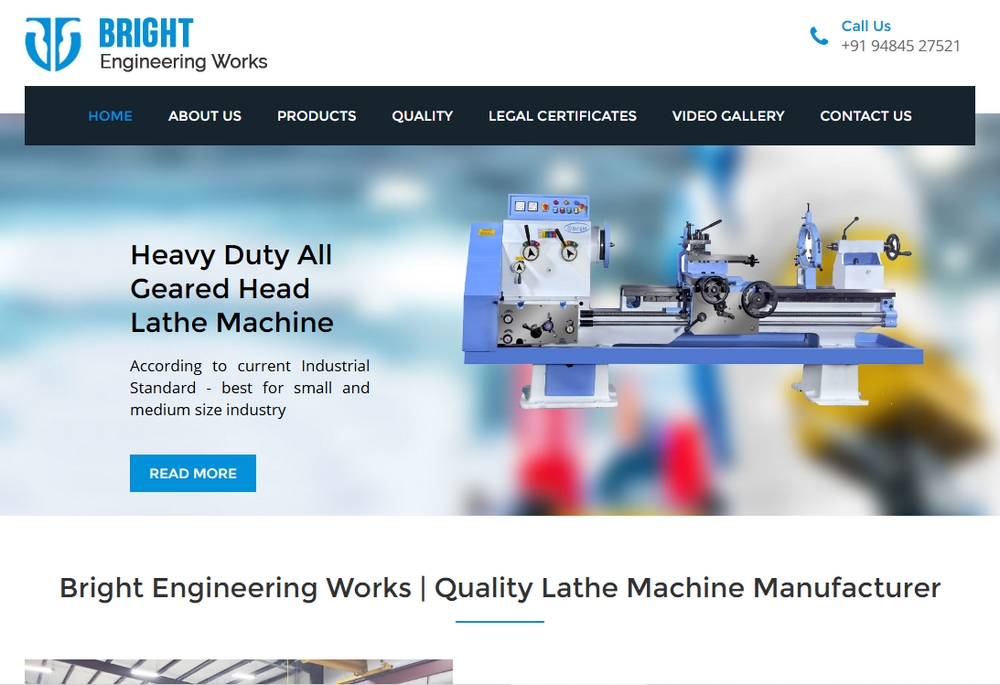Bright Engineering Works – Industrial Engineering Website