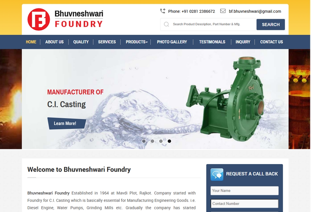 Bhuvneshwari Foundry – Casting & Foundry Website